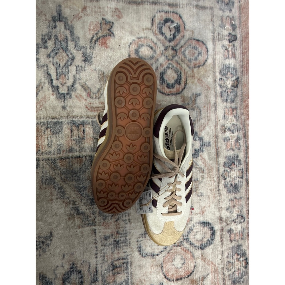 adidas Gazelle Bold Platform Sneaker — Beige and Burgundy - Picture 5 of 5
